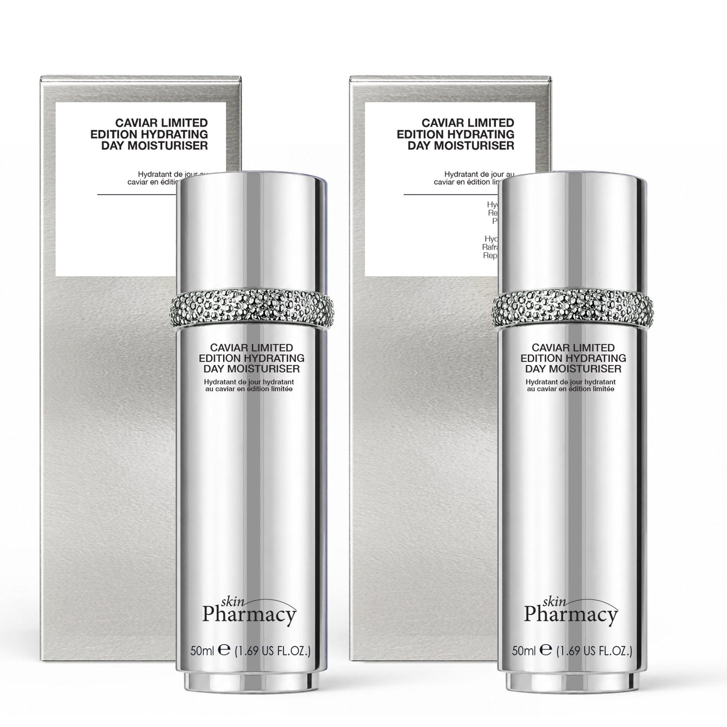1% Caviar Limited Edition Hydrating Anti-Ageing Day Moisturiser 50ml Duo Set