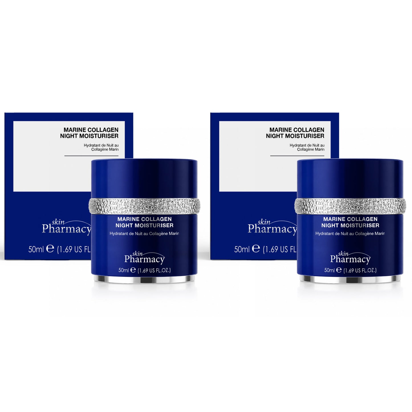 1% Marine Collagen Night moisturiser 50ml Duo Set